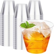 RACETOP 200 Pack 9 oz Clear Plastic Cups for Party, Disposable Clear Cup, Disposable Cups, Wine Glas