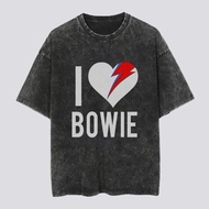 Washed David Bowie I Love Bowie Band T-Shirt