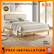 (FREE Installation+Shipping) KBS Miyuri Full Solid Base Muji Bed / Muji Style Furniture / Katil Kayu