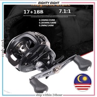 Eighty Eight Shop 17+1BB 7.1:1 Aluminium Alloy Fishing Wheel Left/Right Hand Baitcasting Reel