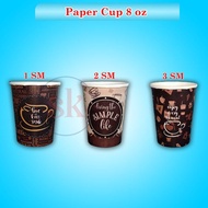 Paper Cup 8oz HOT + Tutup + slave (50pcs)