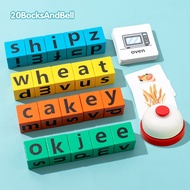 Sweetybayibayi 40pcs Card Wooden Cube Block Magic Cube Toys Alphabet Block Building Blocks For Kids 