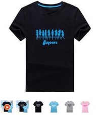 LoveLive!Sunshine純棉短袖動漫T恤 水團Aqours應援衣服cos服裝