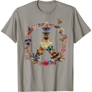 Adult T-Shirt Butterflies flowers 60's Men's Fashion Tops Imported Distro Men'sWanita