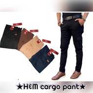 💥💥Seluar cargo lelaki use belt/men tractical pants six pocket kain tebal cargo pant multi pocket