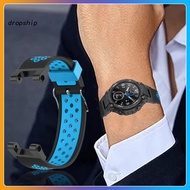 DRO_ Wristwatch Strap Sweat-proof Breathable Soft Silicone Smart Wristwatch Strap Replacement for Huami Amazfit T-Rex/ T-Rex Pro