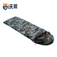 沃营 加厚迷彩睡袋 单兵户外野营保暖应急救灾睡袋 1000克