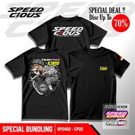 (Free Stickers) Buy 1 Get 2 Speedcious Racing Wear Racing T-Shirt RX KING 2 STROKE 135 CP22+SP.24.02