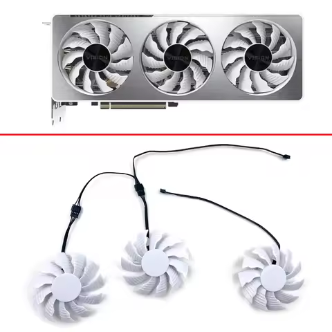 Cooling Fan 82MM 4PIN T128015SU for Gigabyte GeForce RTX 3070 VISION OC 8G RTX 3060 Ti VISION OC 8G 