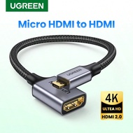 สายจากไมโคร HDMI เป็น HDMI ยูกรีน 0.22 เมตร ตัวผู้ต่อตัวเมีย ไมโคร HDMI แอดแปลเตอร์ รองรับ 4K 60Hz 3