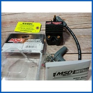 ↔ ═ ♕ MSD BLASTER IGNITION COIL ORIGINAL (UNIVERSAL FOR CARB & FUEL INJECTED) with MSD Cable