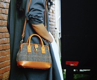 【羊毛拼皮醫生包】Harris Tweed醫生包英倫風手作手提斜背兩用