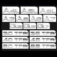 Car Emblems Sticker 1.8T 2.0T 2.4 3.0T 3.2 3.6 4.2 For A1 A3 A4 A5 A6L A7 A8L Q2L Q3 Q5 Q7 30 35 45 