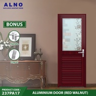 Pintu Kamar Mandi Alno Pintu Toilet Alumunium Red Walnut - 237PA17