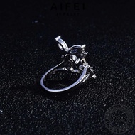 AIFEI JEWELRY Ring Perak For Moissanite Silver Women Accessories Original Adjustable Creative Diamond Perempuan Korean Butterfly 純銀戒指 925 Cincin Sterling R1892