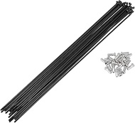 Set of 20 13G Bicycle Spokes 245 mm Bicycle Spokes 304 Stainless Steel Black