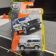 Diecast Car Matchbox Land Rover 90 Classic Silver MBX Construction