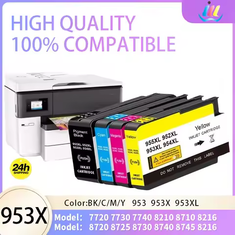 953XL Ink Cartridge Compatible 953 for HP 953 XL Black CMYK for HP Printer OfficeJet Pro 7720 7730 7