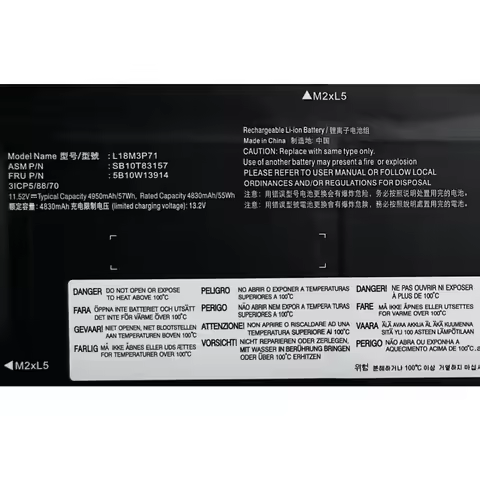 L18M3P71 L18L3P71 L18C3P71 11.52V 57Wh Laptop Battery for Lenovo ThinkPad T590 P53S T15 P15s 1st Gen