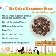 Air Dried Kangaroo Bites novel protein dog treats for dogs with allergies to common proteins