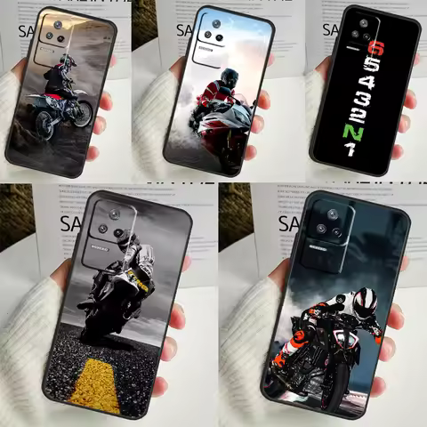Moto Cross Motorcycle Sports Case For POCO X6 Pro X3 X5 F3 F5 M5s M6 Pro Xiaomi 14 Ultra 11T 12T 13T