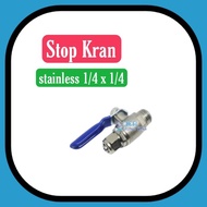 H3T Stop kran stainless steel 1/4" Filter Air RO - ball valve 1/4