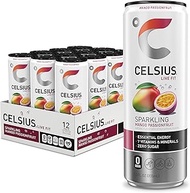 CELSIUS Sparkling Mango Passionfruit, Functional Essential Energy Drink 12 Fl Oz (Pack of 12)