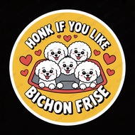 Car Stickers Waterproof HKLDG-Honk If You like dog Beachon FRISE BICHON BORDER COLLIE