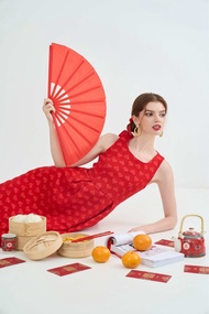 ROSSARIN - ชุดแดง ตรุษจีน วาเลนไทน์ Hailey Heart Dress