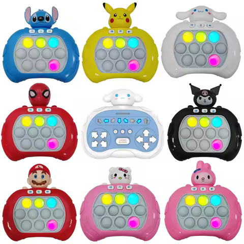 2026 New Quick Push Game Pop Up Fidget Bubble Electronic Pop it Pro Game Light AntiStress Toys For A