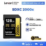 UHS-II V90 Lexar Professional 2000x SDXC Memory Card - 64GB/ 128GB/ 256GB, read speed quality 300Mb/