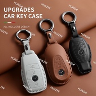 HZ Mercedes Benz Leather Key Cover Case Car with Keychain For benz A C E G S Class W176 W177 V177 W2