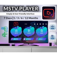 1/3/6 Months - MSTV IPTV msplayer MS PLAYER ms tv Support TV Box / Smart TV / Android TV / Phone / I