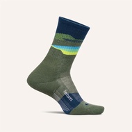 FEETURES Trail Max Cushion Mini Crew Socks - Green