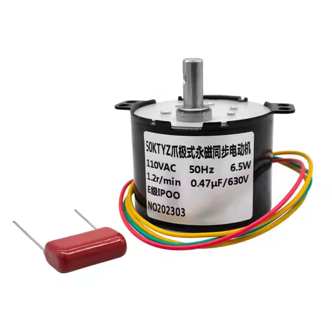 50KTYZ AC 110V/120V/127V Permanent Magnet Synchronous Motor 6W Speed Reducer Motors Controllable Pos