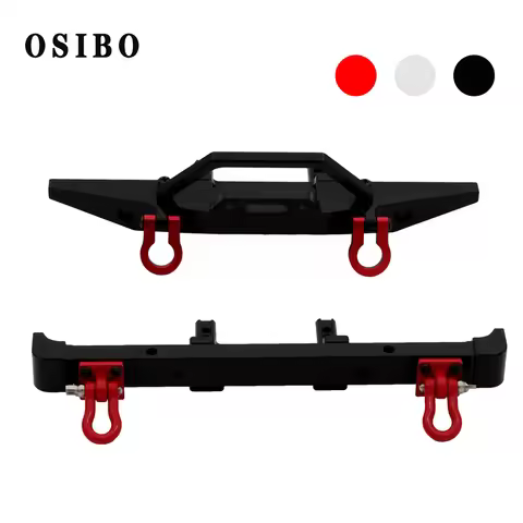 Metal Aluminum Alloy Front Bumper and Rear Bumper With Trailer Buckle For MN128 MN-128 RC Car Upgrad