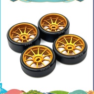 4Pcs Hard Plastic Drift Tire Tyre Metal Wheel Rim for  284131 K969 K989 P929 Mini-Z 1/28 RC Car Upgr