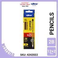 [Weststar TAS] Dolphin Clipper 2B Pencil, Dolphin Pencil, Graphite Pencil (DOL-CP2B14) | 12 + 2pcs