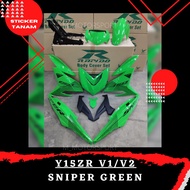 RAPIDO COVER SET Y15ZR V1/V2 SNIPER GREEN (STICKER TANAM/AIRBRUSH) COVERSET