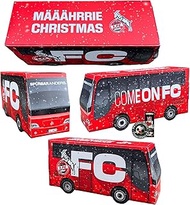 1. FC Köln 3D Advent Calendar - Team Bus - Filled with Chocolate - Plus Bookmark & Sticker "Wir lieb