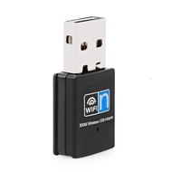 [Hot K] 2.4G Mini WiFi Adapter USB2.0 WiFi Adapter Receiver 300Mbps High Speed Network Card Transmitter For PC Laptop