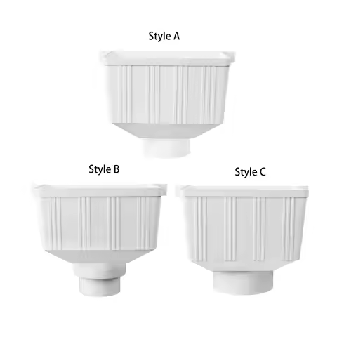 Rainwater Downspout Drainage Connector Fitting PVC Diverting Water Gutter Drain Rainwater Collection