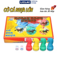 Plastic Big Horse Chess Set Safe Chess Pieces Screaming - Boardgame Toys For Family And Friends - LICLAC