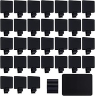 OLYCRAFT 50 Pack Bowl Sign Clips Black Plastic Food Tray Label Holders Board Set Reusable Labels Cli