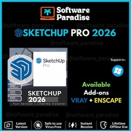 SketchUp Pro 2025/2026 / Add-ons Vray / Enscape | | Lifetime Installer For Windows (Updated Feb 2026