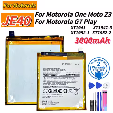 Brand New JE40 3000mAh BatteryFor Motorola One Moto Z3/G7 Play XT1941 XT1941-3 XT1952-1 XT1952-2 Mob