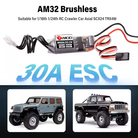 9IMOD 30A Brushless ESC AM32 2-3S USBLink RC 1/18 1/24 Crawler Car Axial SCX24 TRX4M
