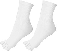 Toe Socks 97% Cotton Size 35-39 Ribbed Shaft Toe Stockings Five Finger Socks Women's Everyday Sports