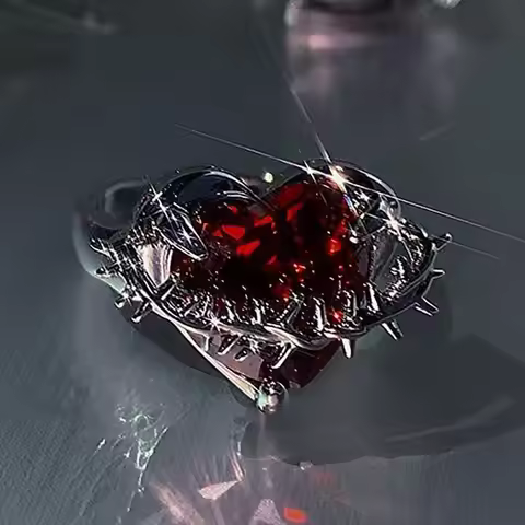 Dark wind dangerous heart creative index finger ring thorns thorns thorns ring high sense fashion wo