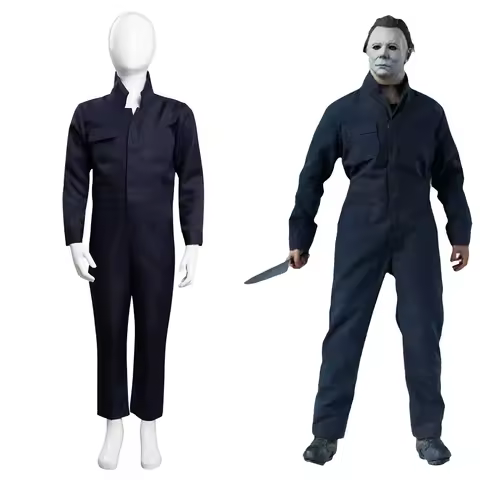Cosplay Murderer Myers Children Cos Fantasy Clothing Halloween Jumpsuit Kids Disguise Halloween Carn